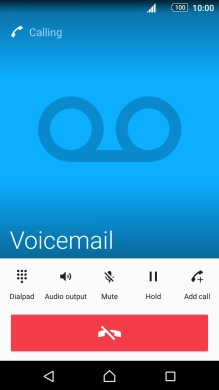 Press the end call icon.