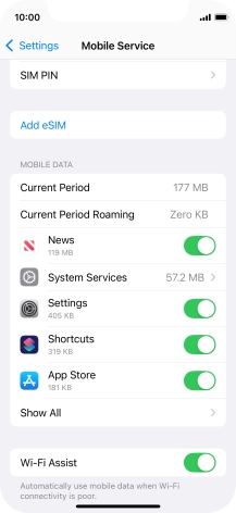 Press the indicator next to 