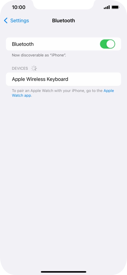 Press the required Bluetooth device and follow the instructions on the screen to pair the device with your phone.