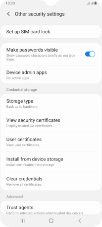 Press Set up SIM card lock.