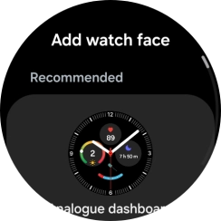 Slide your finger up or down to see the available watch faces.