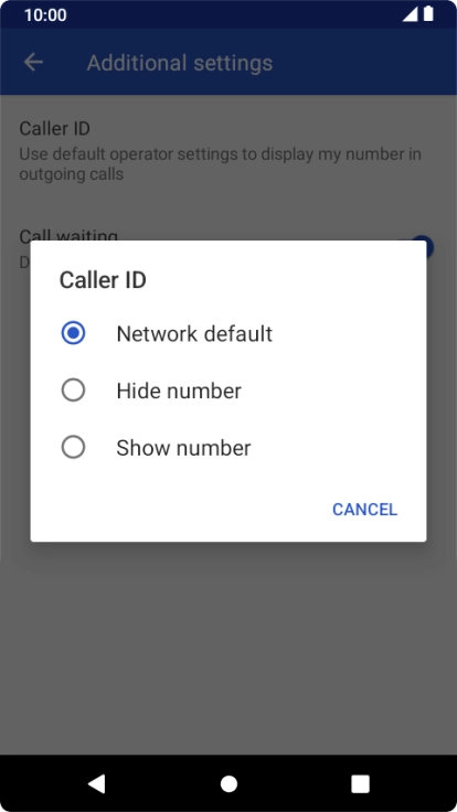 Press Show number to turn on caller identification.