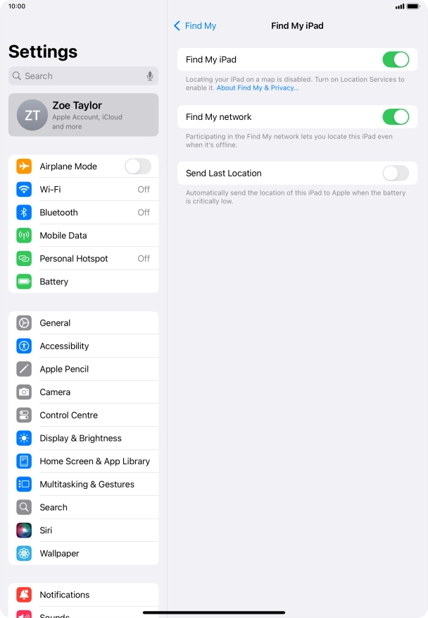 Press the indicator next to 
