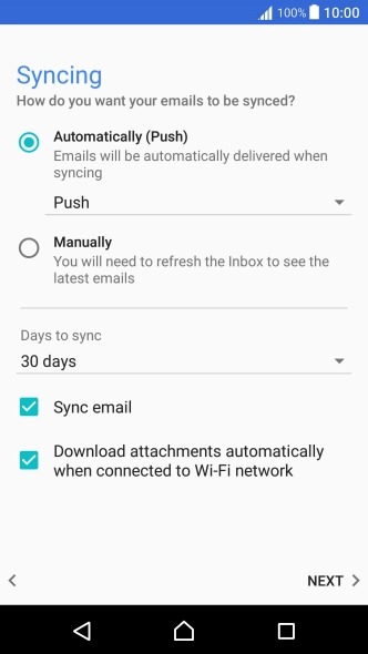 Press the drop down list below 