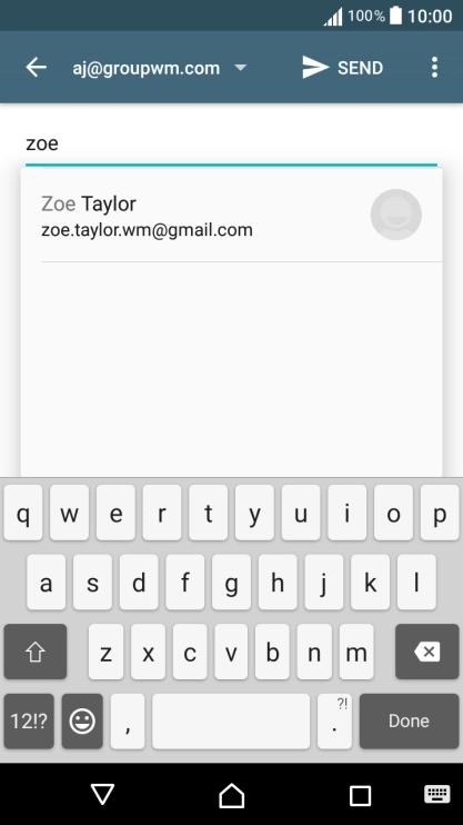 Press the required contact.