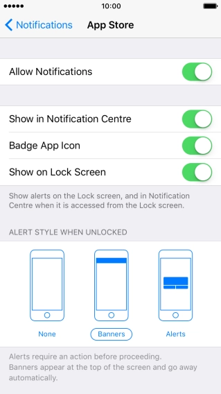 Press the indicator next to 