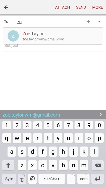 Press the required contact.