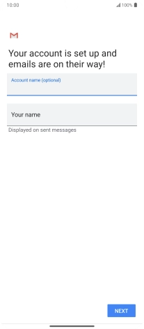 Press Your name and key in the required sender name.