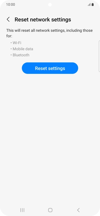 Press Reset settings.
