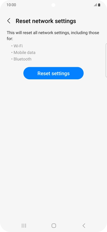 Press Reset settings.