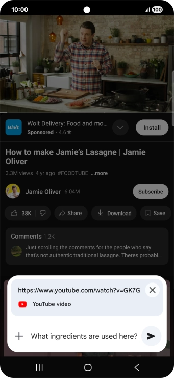 Follow the instructions on the screen to type or speak the required question for the video.