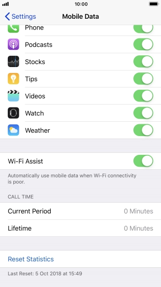 Press the indicator next to 