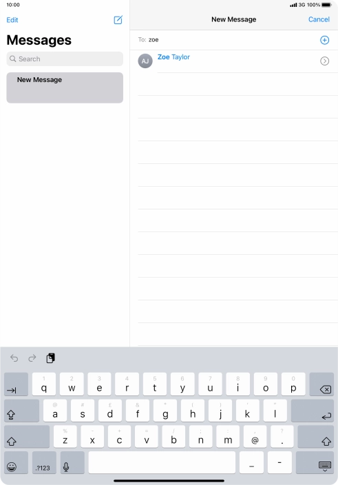 Press the required contact.
