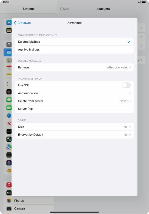 Press Authentication.