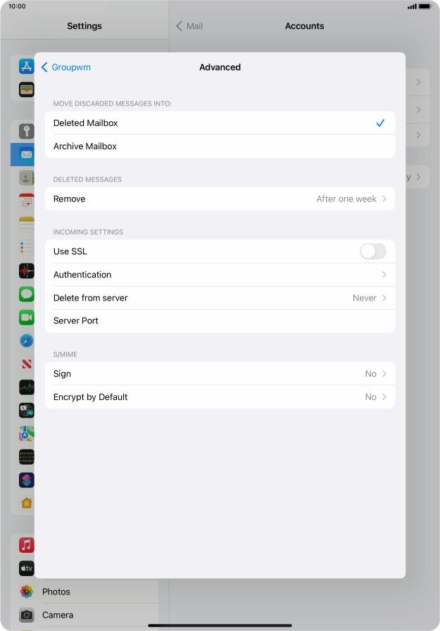 Press Authentication.