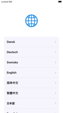 Press the required language.