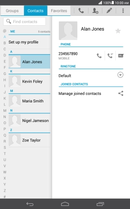 Press the menu icon.