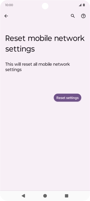 Press Reset settings.