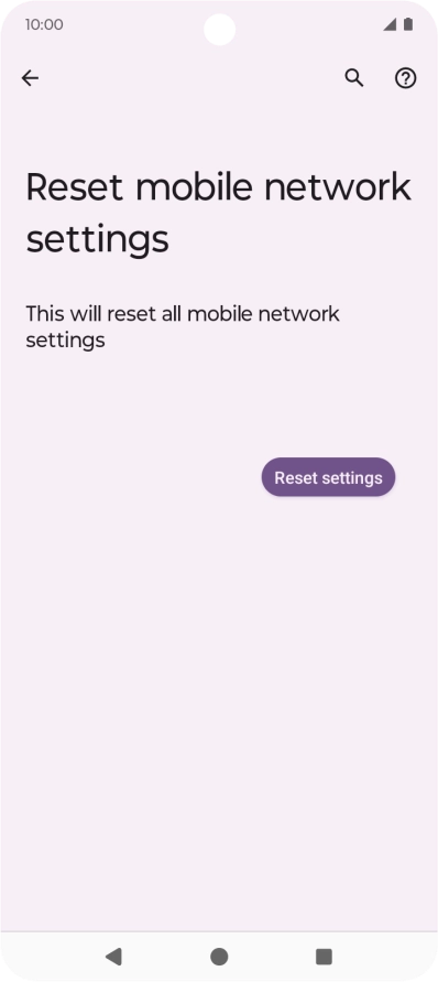 Press Reset settings.