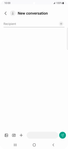 Press the search field and key in the first letters of the recipient's name.