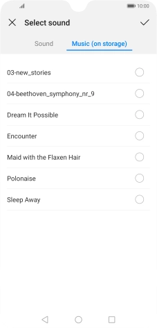 Press the required ring tones to hear them.