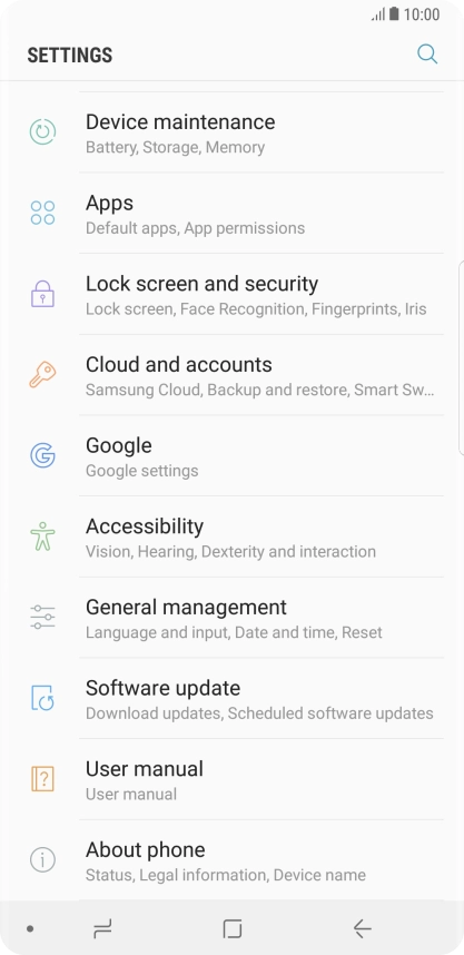 Press Software update.