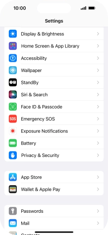 Press Display & Brightness.