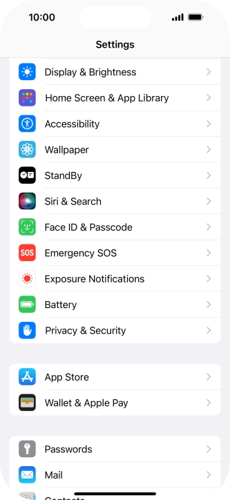 Press Display & Brightness.