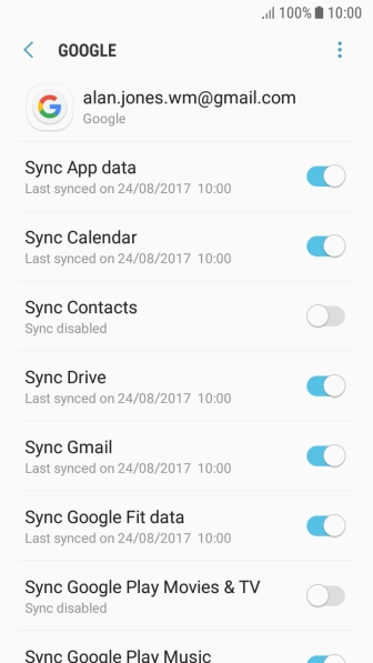 Press the indicator next to 