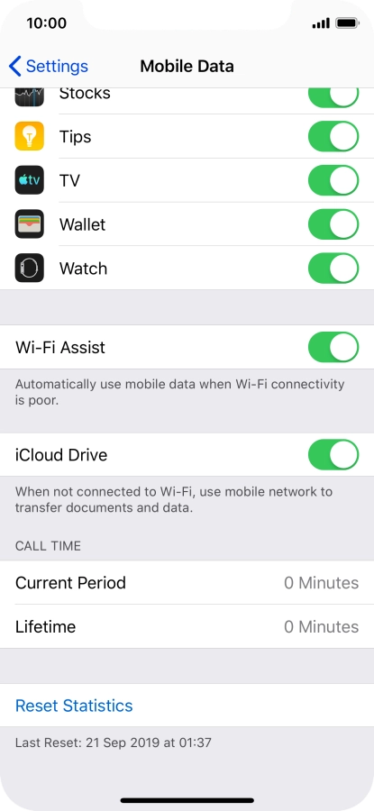 Press the indicator next to 