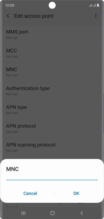 Key in 03 and press OK.