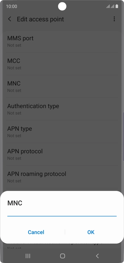 Key in 03 and press OK.