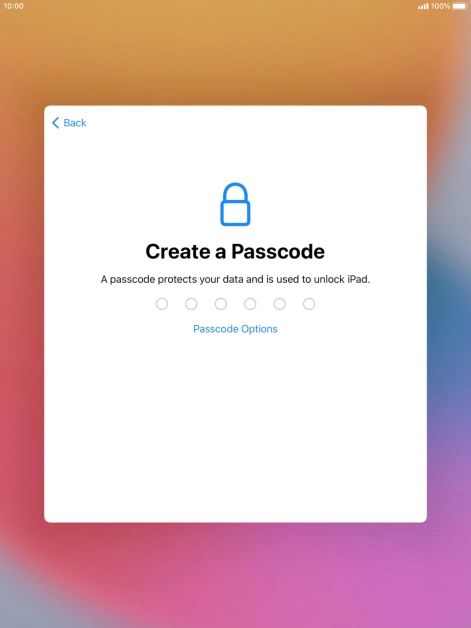 Press Passcode Options.