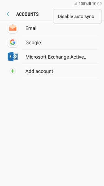 Press Disable auto sync.
