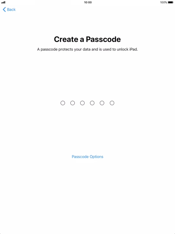 Press Passcode Options.
