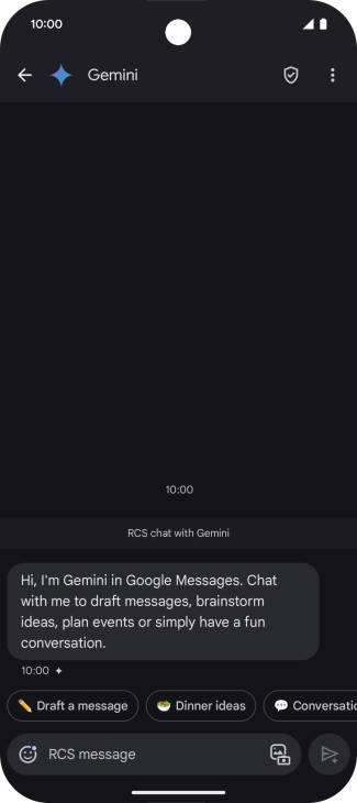 Press the text input field.