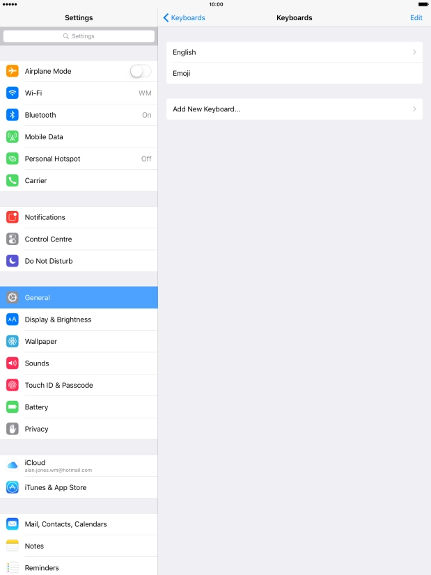 Press Add New Keyboard....