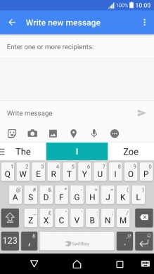 Press the search field and key in the first letters of the recipient's name.