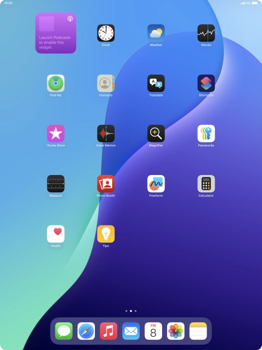 If you're using a Widget Stack: slide up or down on the stack to select the required widget.