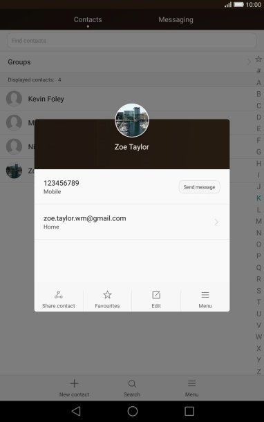 Press the Home key to return to the home screen.