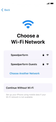 Press the required Wi-Fi network.