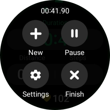 Press Pause to pause activity.