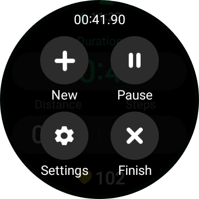 Press Pause to pause activity.