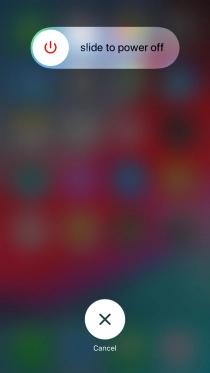 Press and drag the power off icon right.