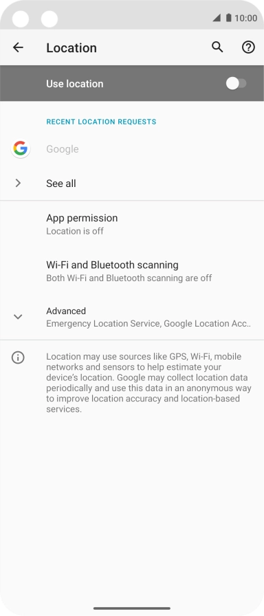 Press the indicator next to 