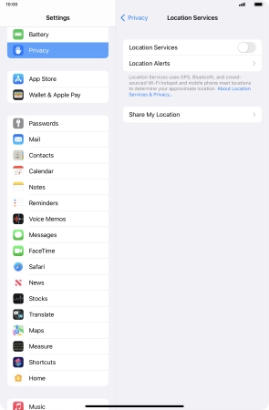 Press the indicator next to 