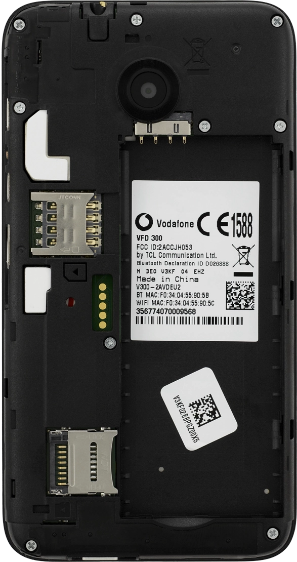 Place your SIM as illustrated next to the SIM holder.