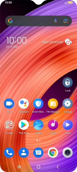 Press the Home key to return to the home screen.