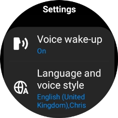 Press Language and voice style.