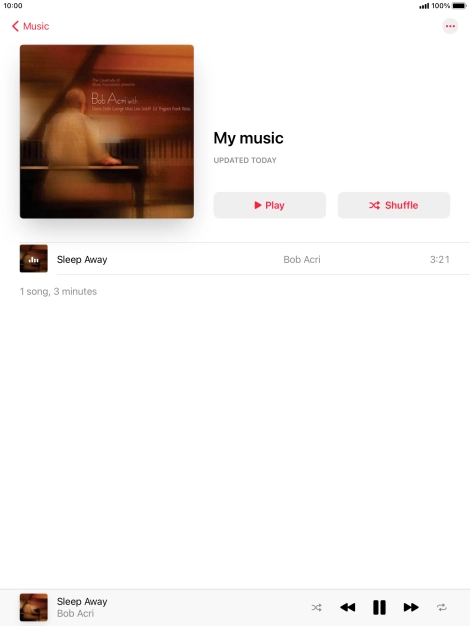 Press the song title.